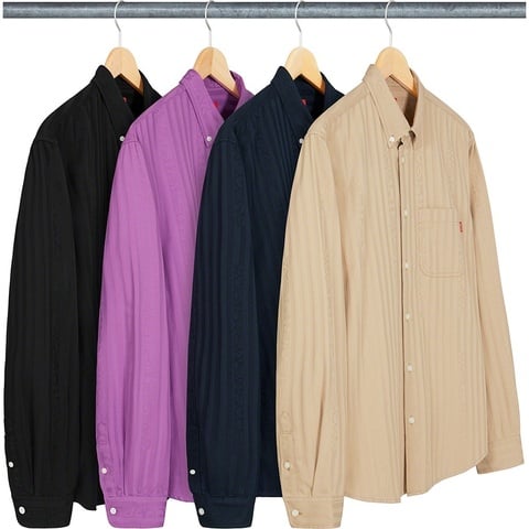 Supreme Jacquard Stripe Twill Shirt - $128.00