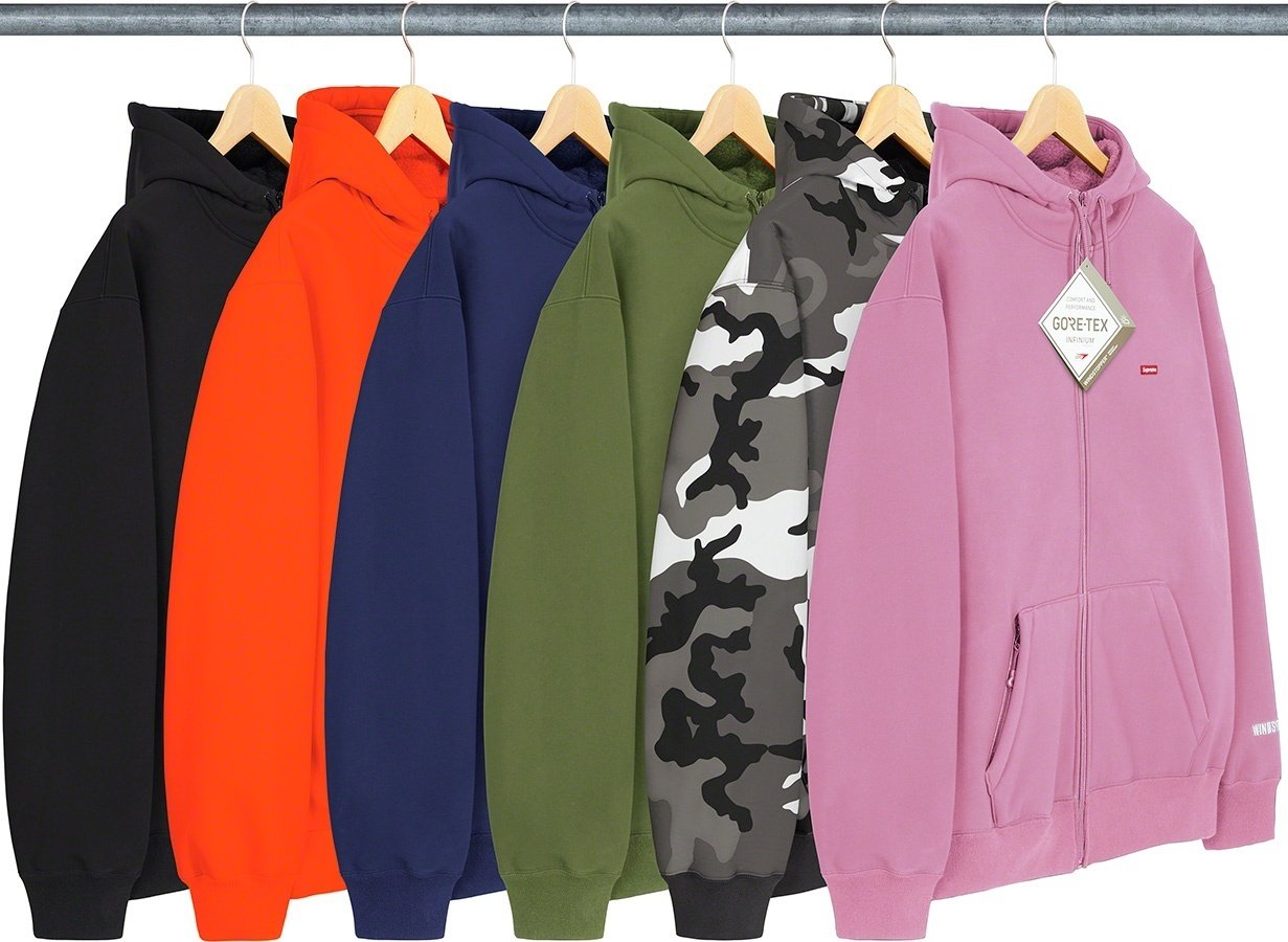 【7/31出品終了】23A/W S Logo Zip Up Hooded Supreme WINDSTOPPER Zip Up Hooded Sweatshirt (FW22) - $218