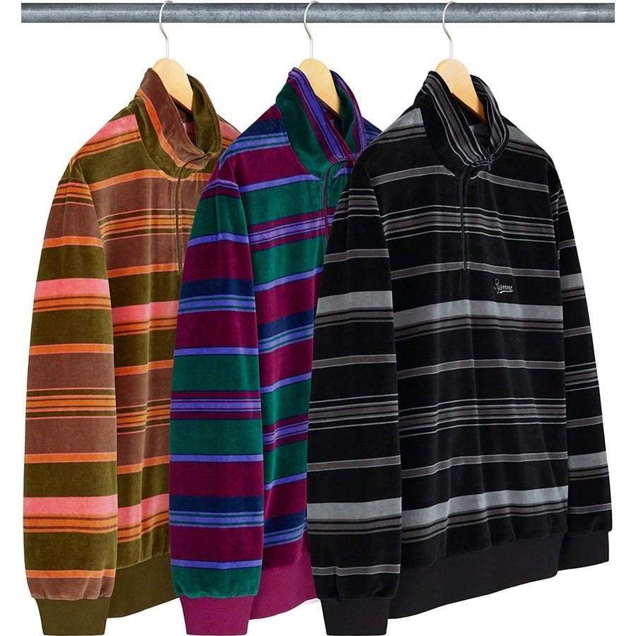 Stripe Velour Half Zip Pullover - fall/winter 2020 - Supreme