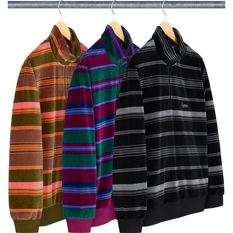 Stripe Velour Half Zip Pullover - fall/winter 2020 - Supreme