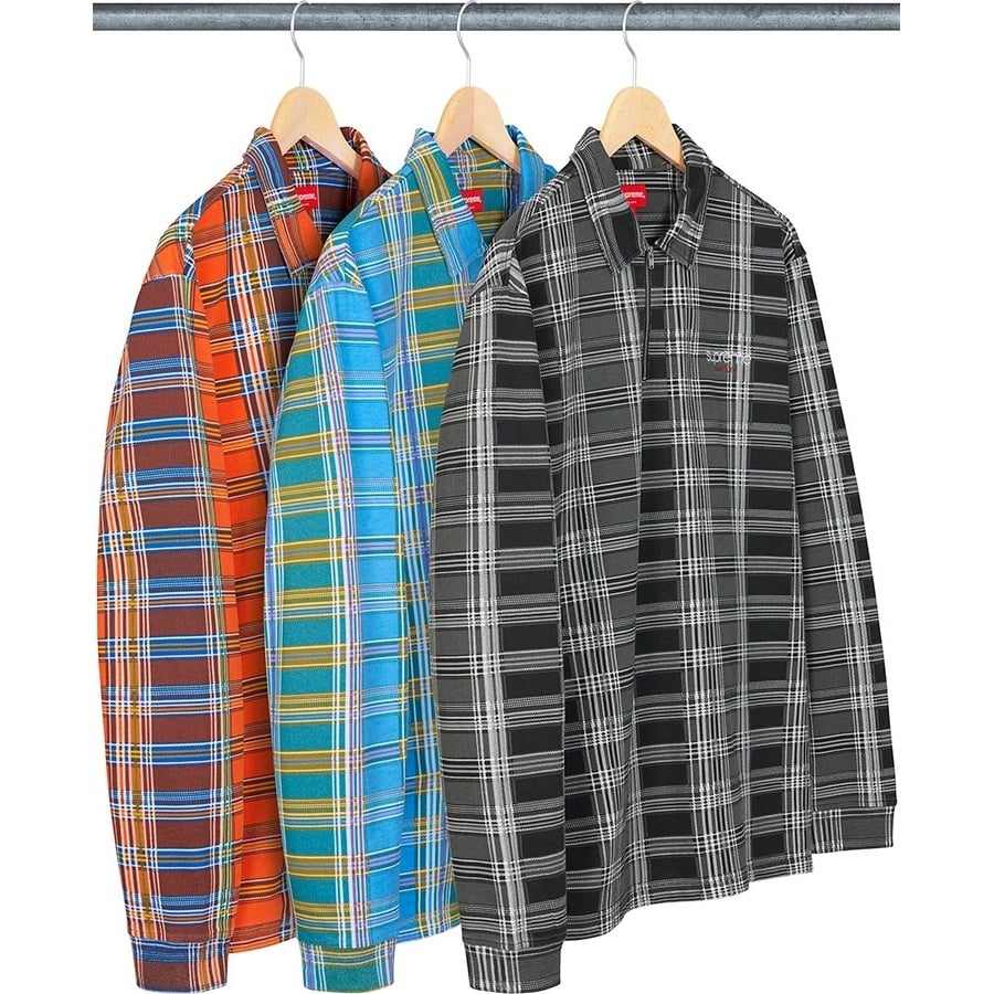 【最終価格】Supreme Vertical Zip Up L/S Polo Supreme Stripe Zip Up Polo Sweater Black Men's - FW25 - US