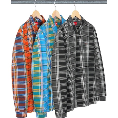 【最終価格】Supreme Vertical Zip Up L/S Polo Plaid Zip Up L/S Polo - fall/winter 2020 - Supreme