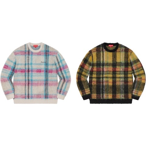 トップス Supreme Brushed Plaid Sweater supreme brushed plaid sweater 【公式通販】