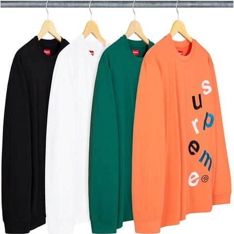 Supreme Scatter Logo L/S Top - $78.00