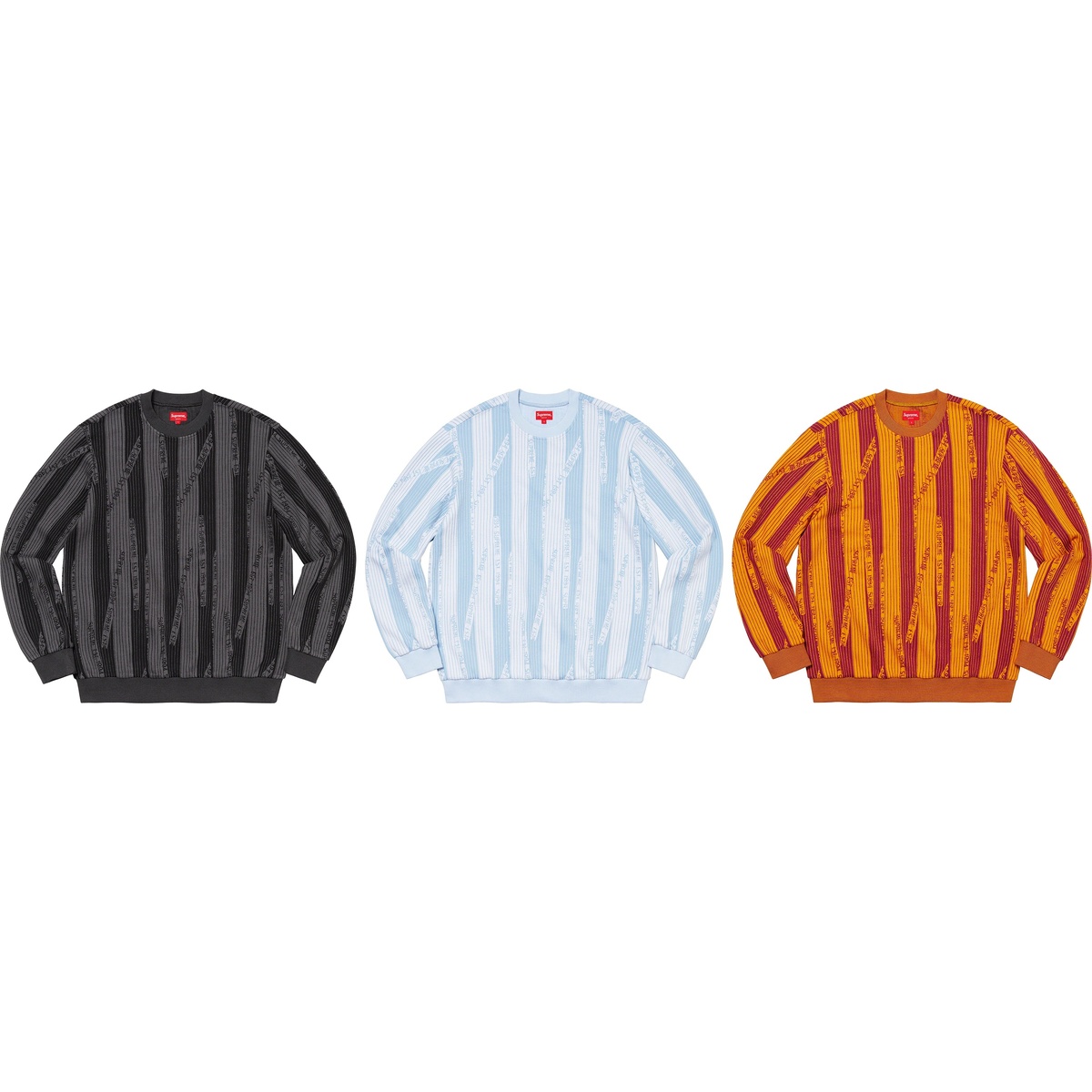 Textured Stripe Crewneck - fall/winter 2020 - Supreme