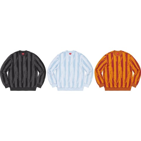 Supreme Textured Stripe Crewneck - $118.00