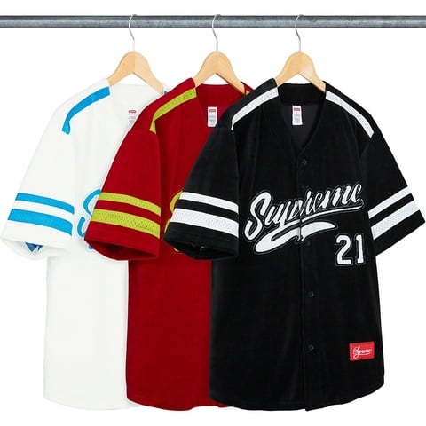 Velour Baseball Jersey - fall/winter 2020 - Supreme
