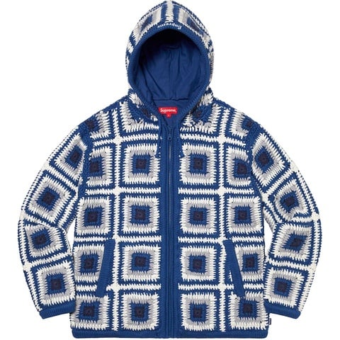 Crochet Hooded Zip Up Sweater - fall/winter 2020 - Supreme