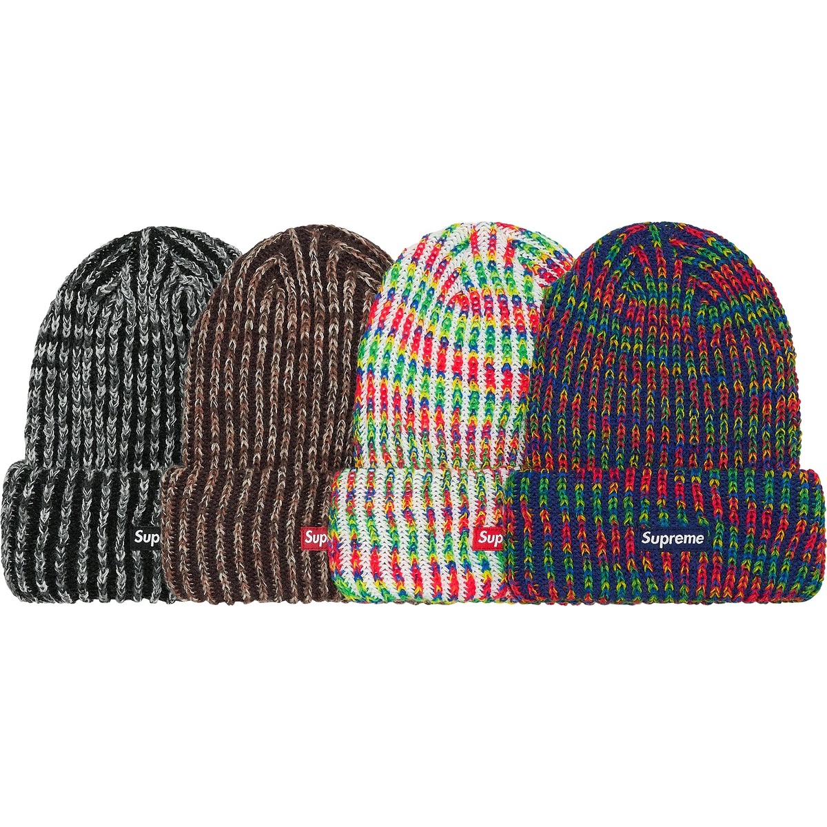 Rainbow Knit Loose Gauge Beanie - SupremeCommunity