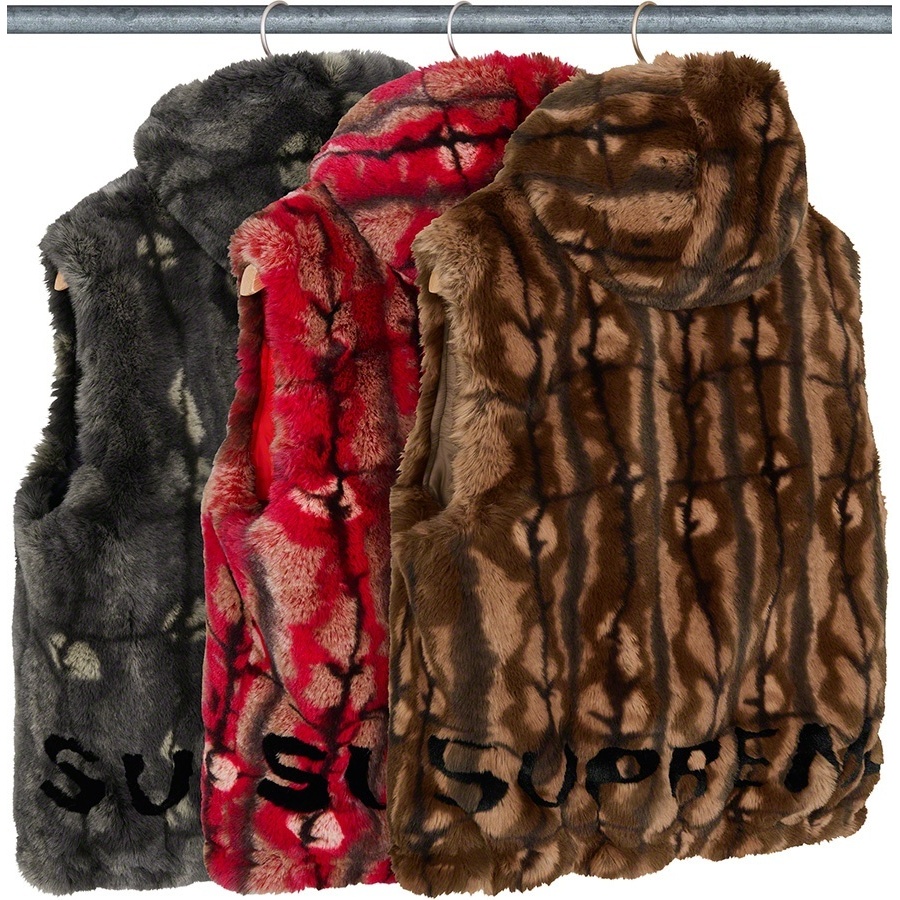 Supreme Faux Fur Hooded Vestシュプリームファーベスト Supreme Faux Fur Hooded Vest Black brand new w / Tag Large size | eBay