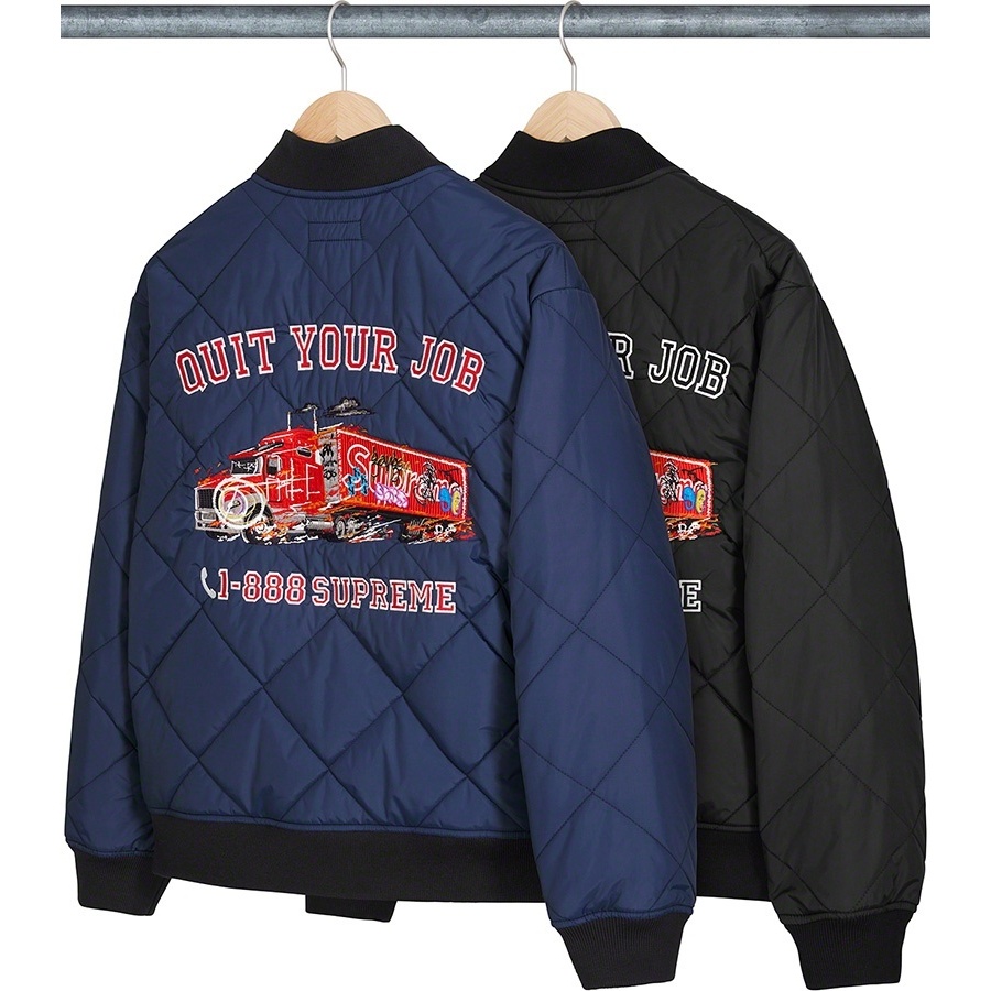 Quit Your Job Quilted Work Jacket - Supreme