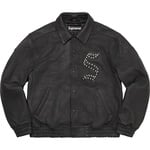 Supreme Pebbled Leather Varsity Jacket (FW21)