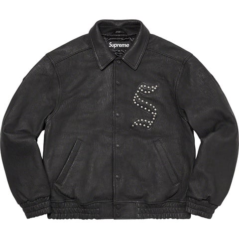 Supreme Pebbled Leather Varsity Jacket - Colorway