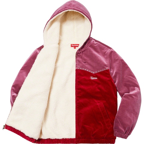Studded Velvet Hooded Work Jacket - Supreme