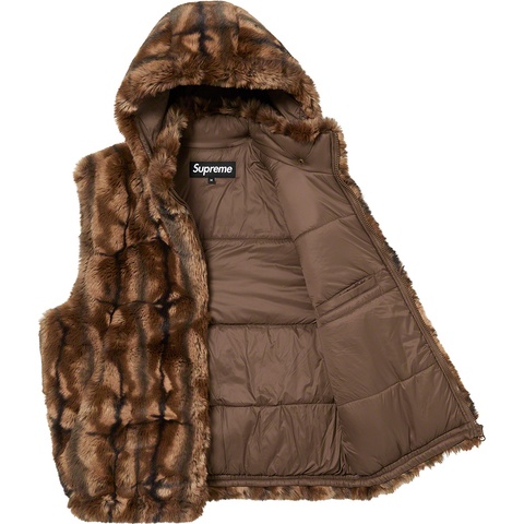 Faux Fur Hooded Vest - fall/winter 2021 - Supreme