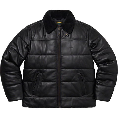 Supreme Supreme®/Schott® Shearling Collar Leather Puffy Jacket - Colorway
