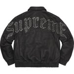 Supreme Pebbled Leather Varsity Jacket (FW21)
