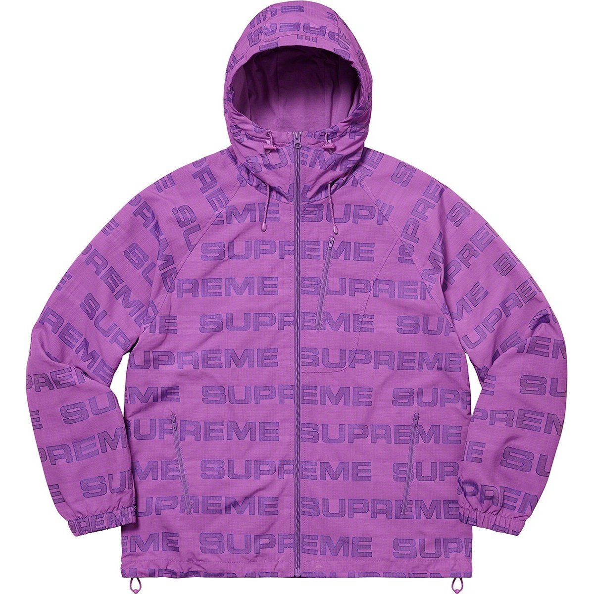 Supreme Logo Ripstop Hooded Track Jacket (FW21) - $178