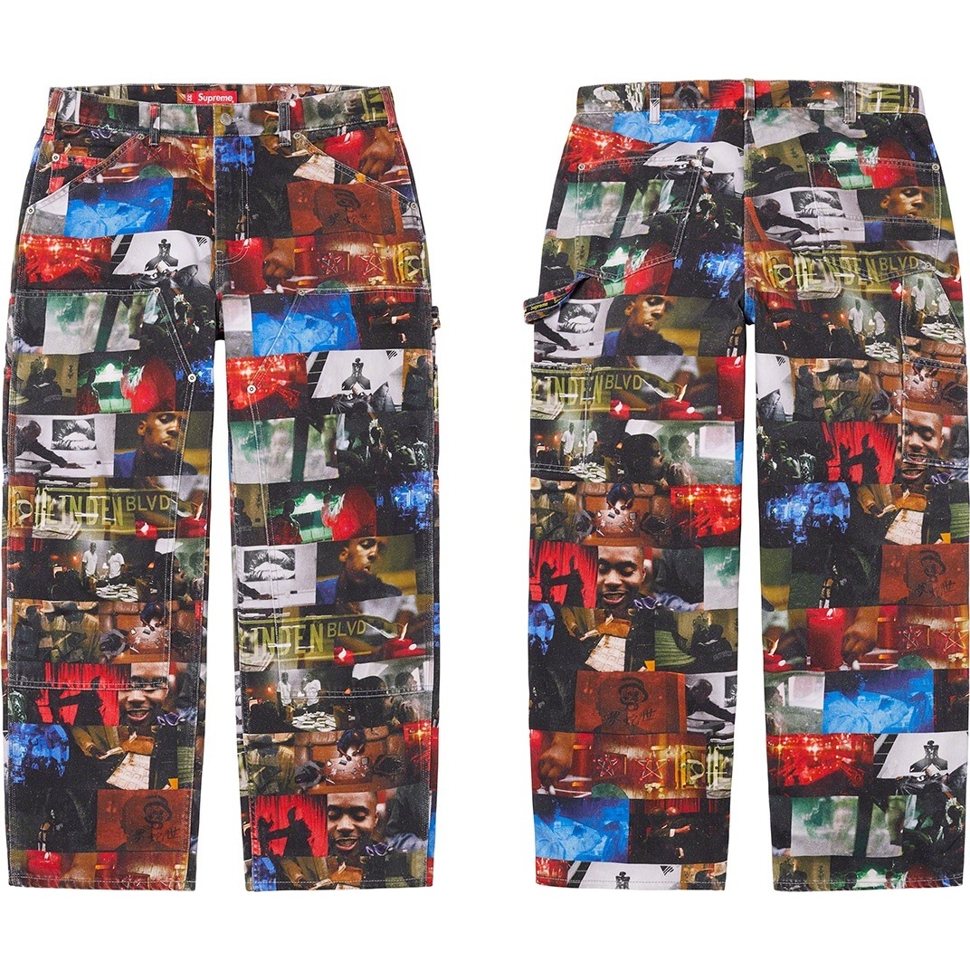 Supreme Nas and DMX Collage Double Knee Denim Painter Pant (fall/winter 2021) - $178.00