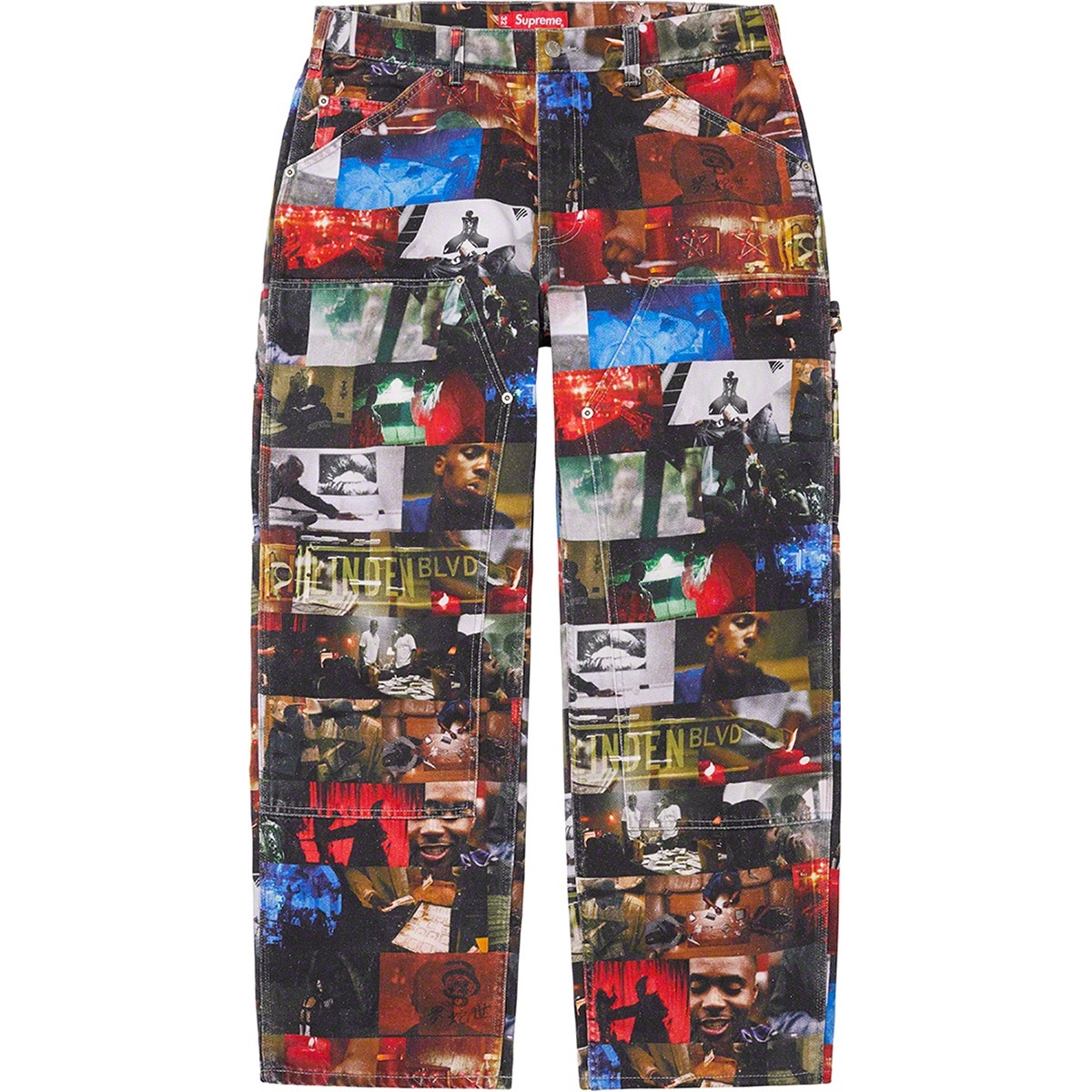 Supreme Nas and DMX Collage Double Knee Denim Painter Pant (FW21) - $178