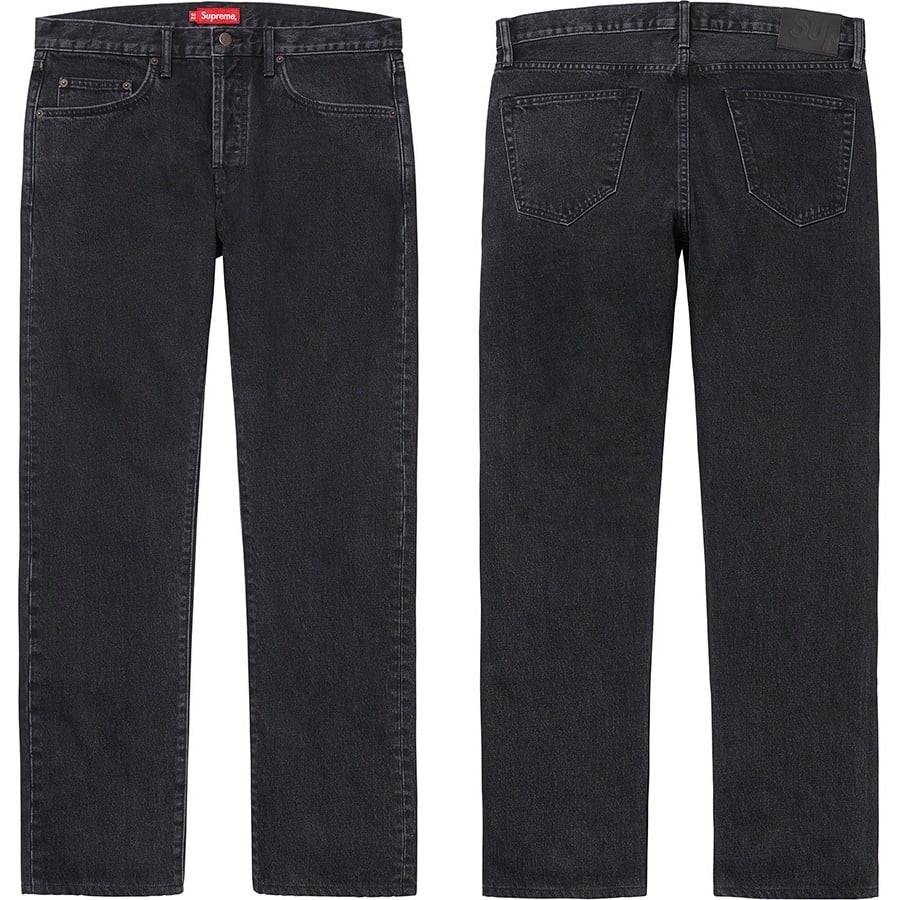 Supreme Stone Washed Black Slim Jean (fall/winter 2021) - $148.00