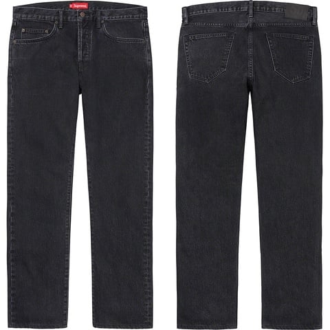 Supreme Stone Washed Black Slim Jean - $148.00