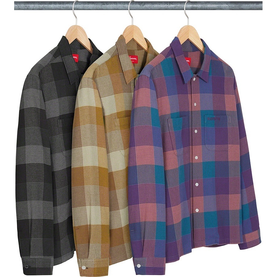 Supreme Plaid Flannel Shirt (fall/winter 2021) - $128.00