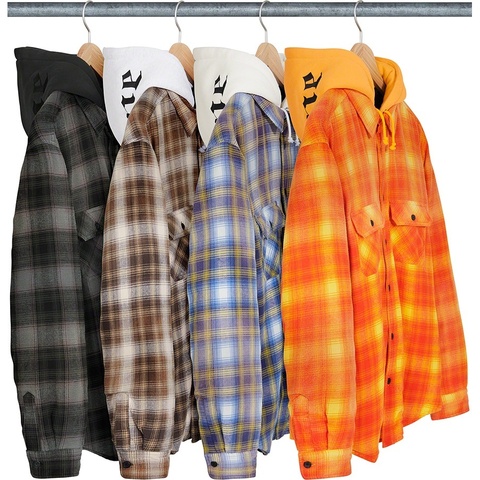 Hooded Flannel Zip Up Shirt - fall/winter 2021 - Supreme