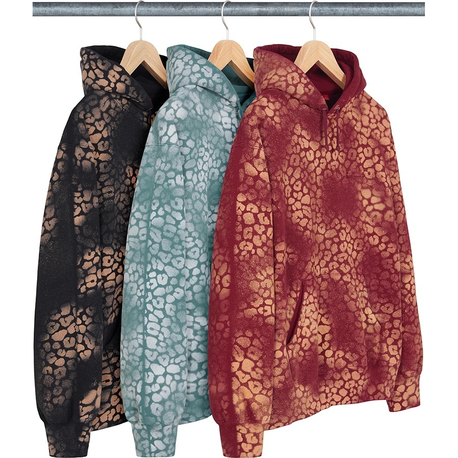 Supreme Bleached Leopard Hooded Sweatshirt (fall/winter 2021) - $188.00