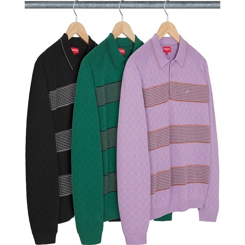Knit Stripe L/S Polo - fall/winter 2021 - Supreme