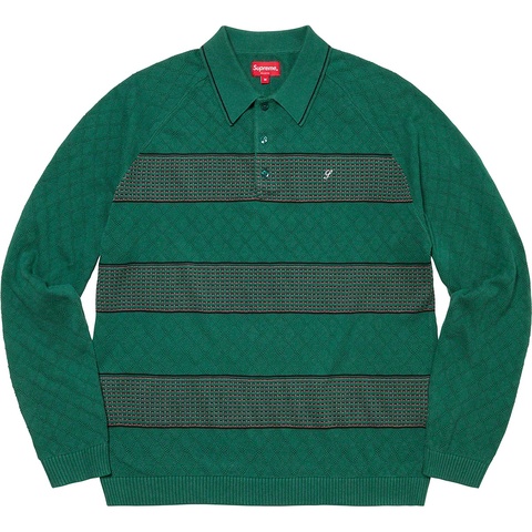 Supreme Knit Stripe L/S Polo - Colorway