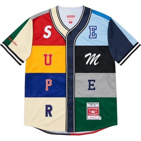 Supreme Supreme®/Mitchell & Ness® Patchwork Baseball Jersey - Colorway