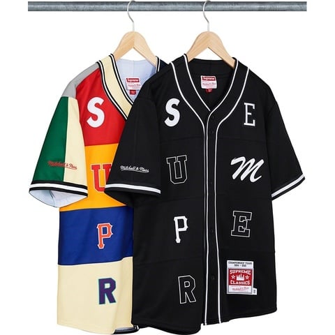 Supreme Supreme®/Mitchell & Ness® Patchwork Baseball Jersey - $198.00