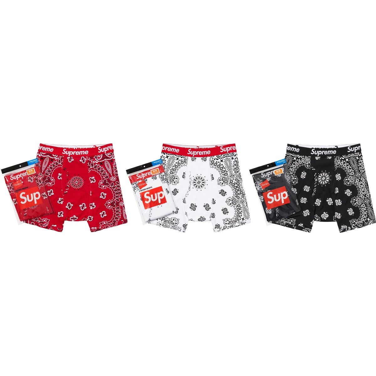 Supreme®/Hanes® Bandana Boxer Briefs (2 Pack) - SupremeCommunity