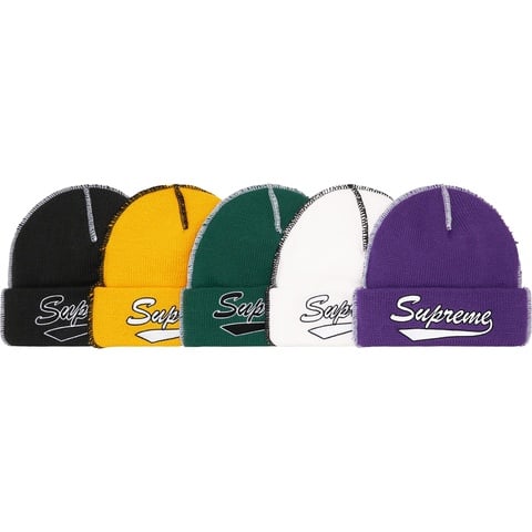 Supreme Contrast Stitch Beanie - $38.00
