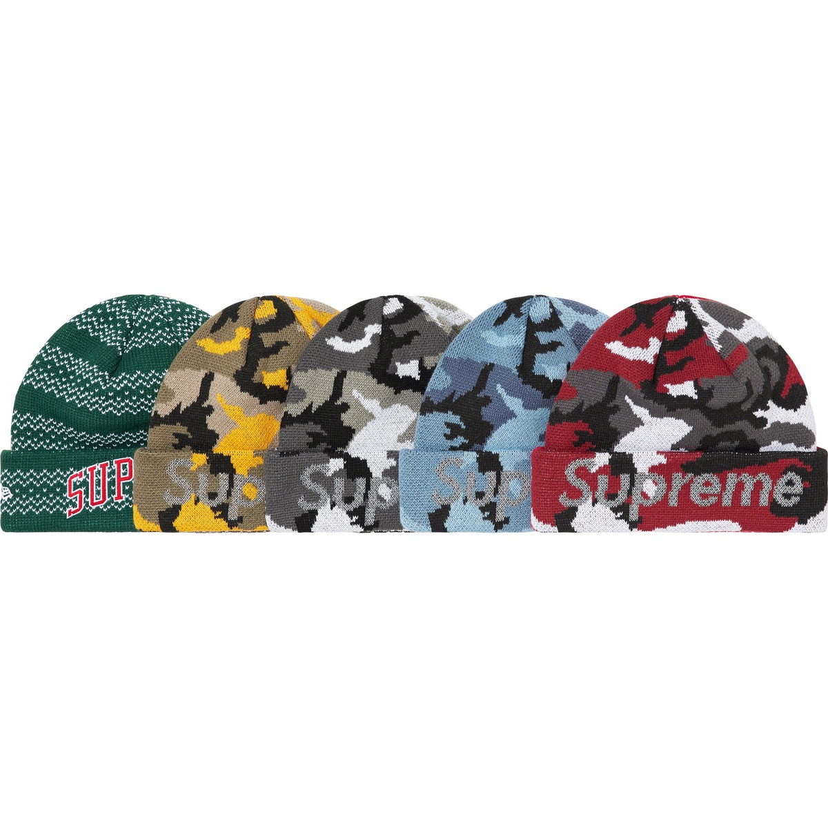 Supreme New Era® Split Beanie (fall/winter 2022) - $44.00