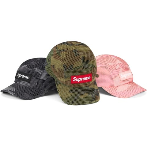 Supreme Camo Grid Velvet Camp Cap - $58.00