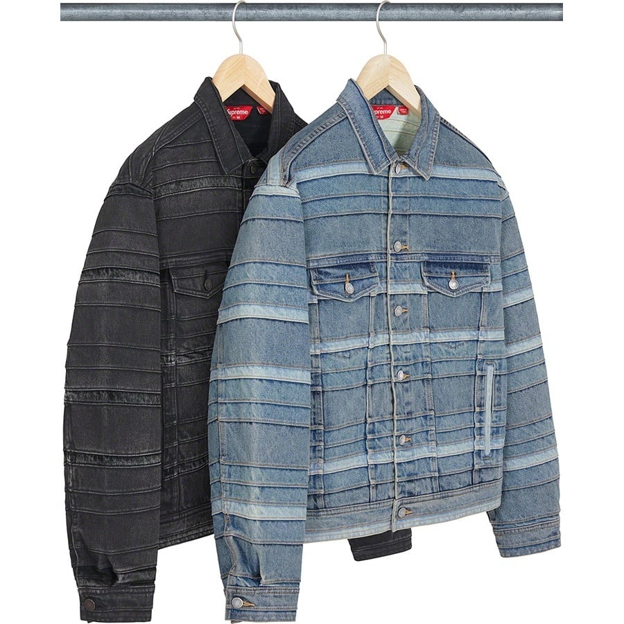 Layered Denim Trucker Jacket - SupremeCommunity