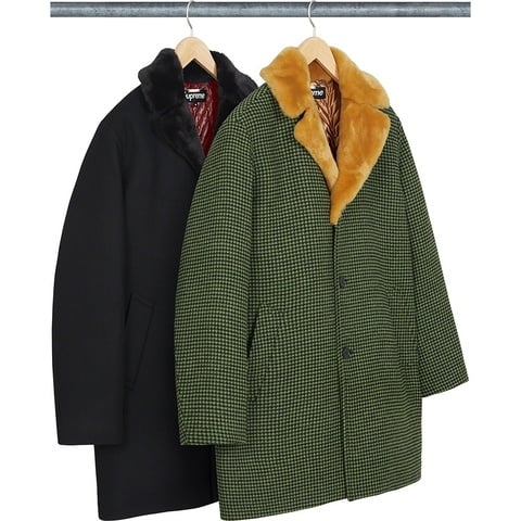 Supreme Tweed Coat チェスタコー L Fur Collar Car Coat - fall/winter 2022 - Supreme