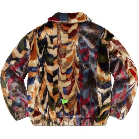 Supreme Multicolor Faux Fur Bomber Jacket - Colorway