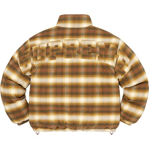 Flannel Reversible Puffer Jacket - Supreme