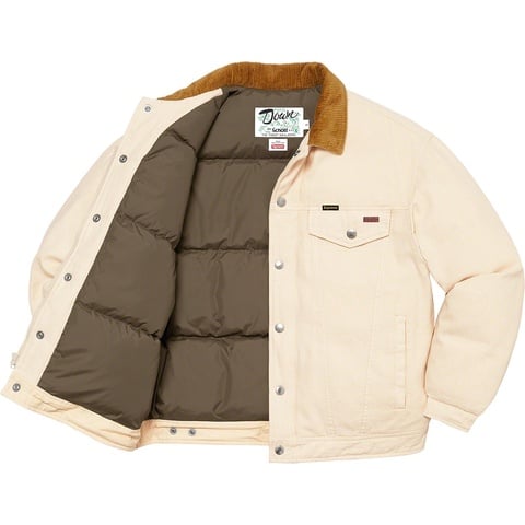 ジャケット・アウター Supreme schott canvas down trucker Supreme Schott Canvas Down Trucker Jacket Black Men's - FW22 - US