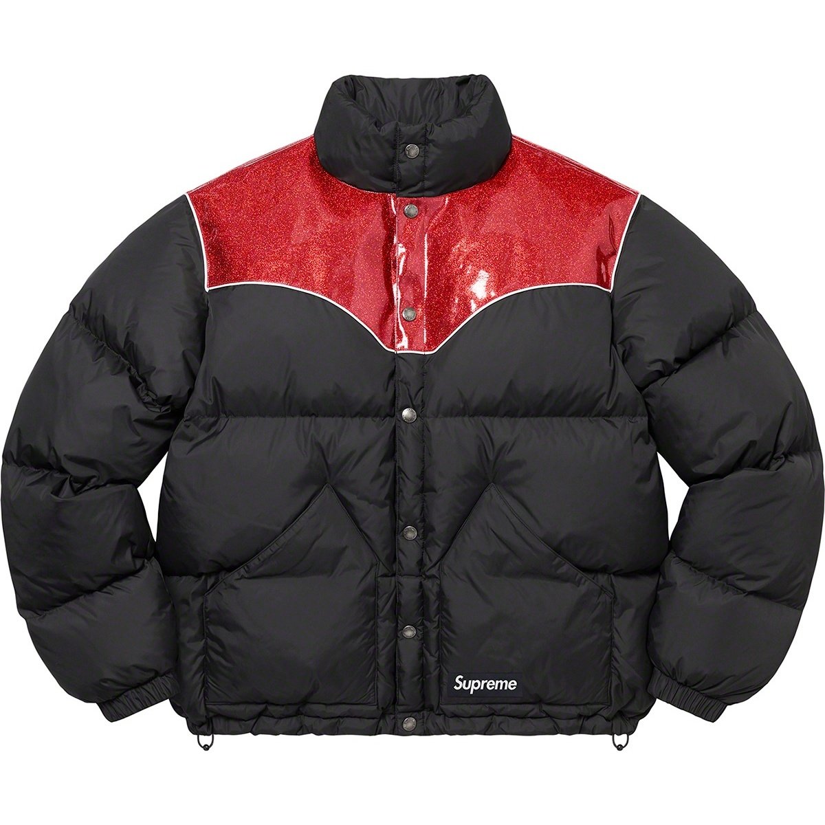 Supreme Glitter Yoke Down Puffer Jacket (FW22) - $298