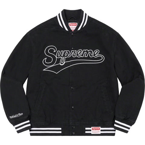 y*i様 Supreme × Mitchell Ness FW25 ブラックジャ Supreme®/Mitchell & Ness® Doughboy Twill Varsity Jacket - Supreme