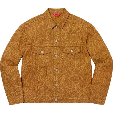 Supreme Script Jacquard Denim Trucker Jacket - Colorway