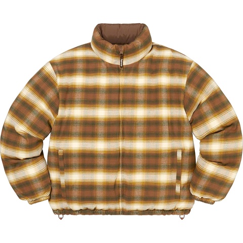 Flannel Reversible Puffer Jacket - Supreme