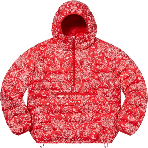 Micro Down Half Zip Hooded Pullover - Supreme