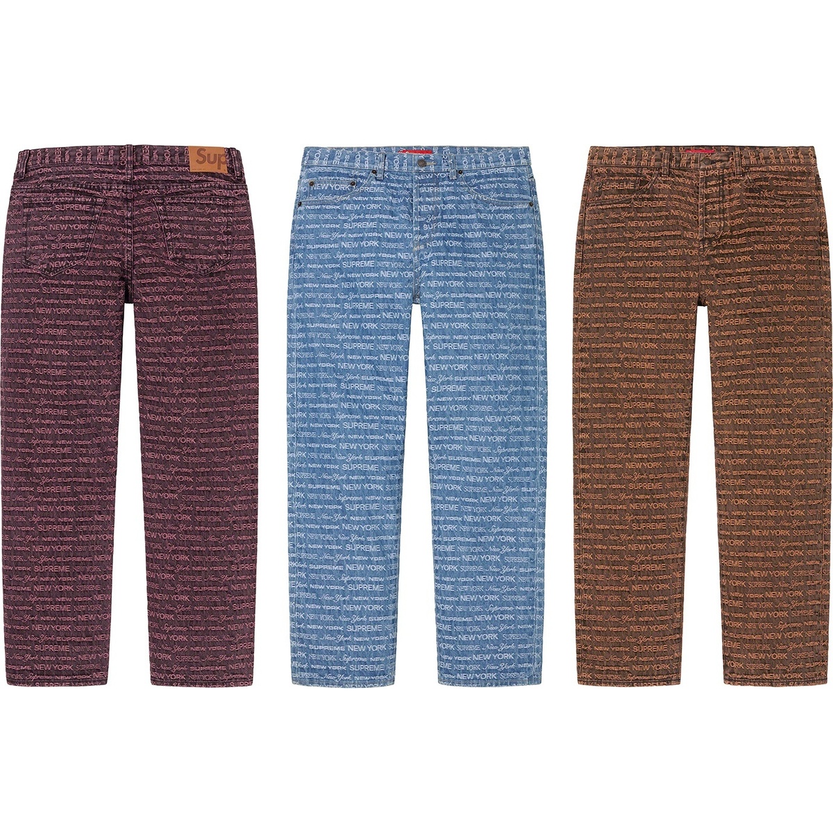 服/ファッション Supreme - Multi Type Jacquard Regular Jean #A Multi Type Jacquard Regular Jean | Supreme 22fw