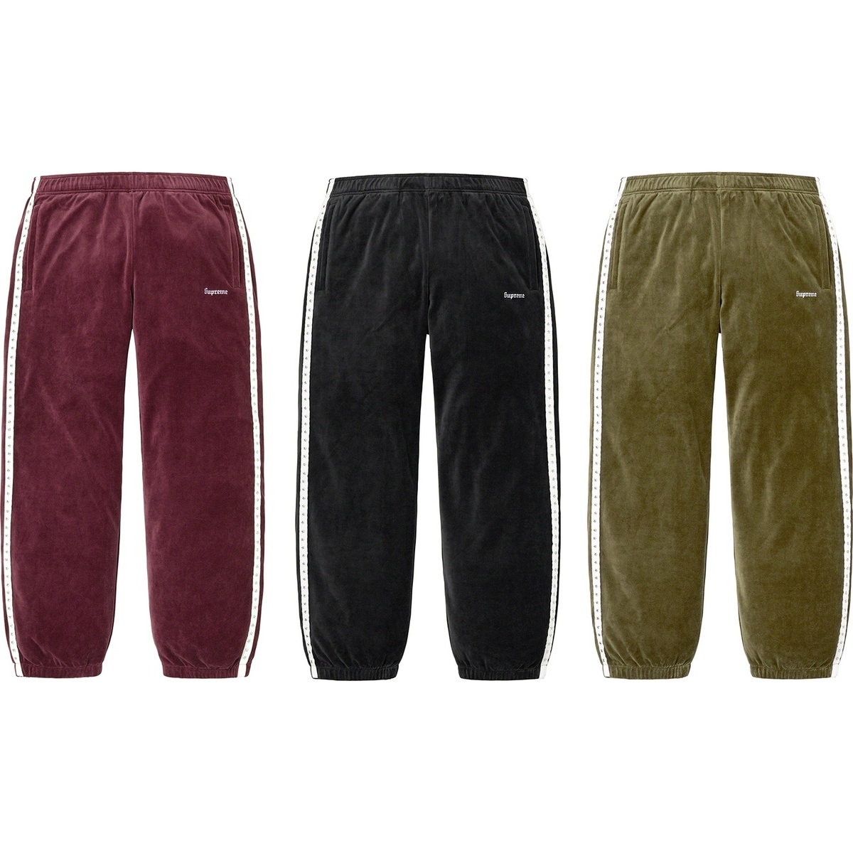パンツ supreme studded velour track pant Studded Velour Track Pant - fall/winter 2022 - Supreme
