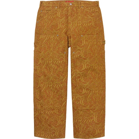 Script Jacquard Double Knee Denim Painter Pant - Supreme